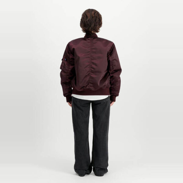 ALPHA INDUSTRIES UV MA-1 Base Flight Bomber Jacket - Dark Cherry