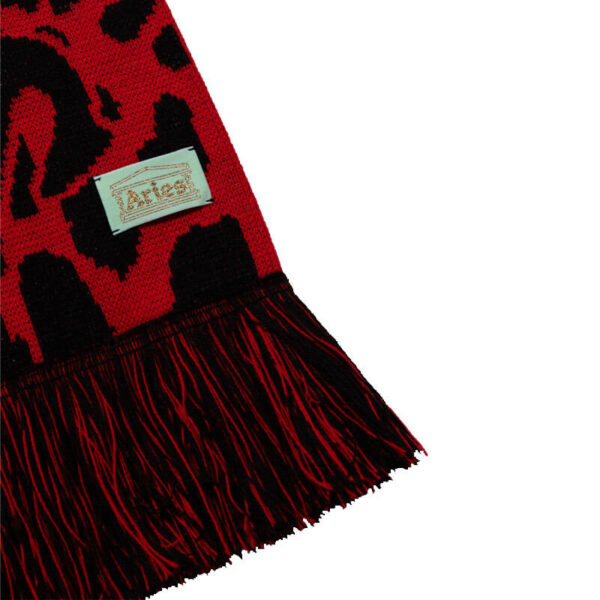 ARIES J'Adoro Aries Leopard Scarf - Red