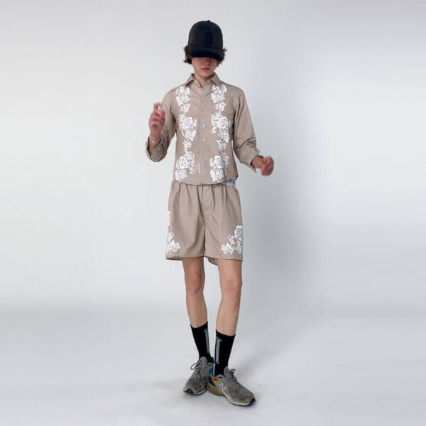 ARIES Lace Overprinted Poplin Boxer Short