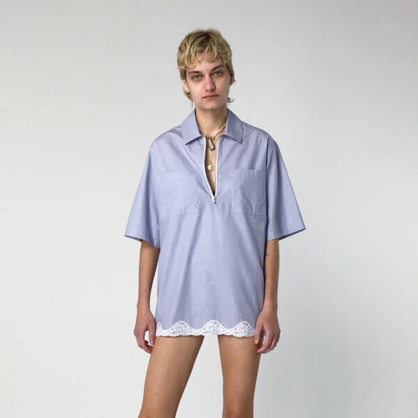 ARIES Lace Trim D Shirt - Pink