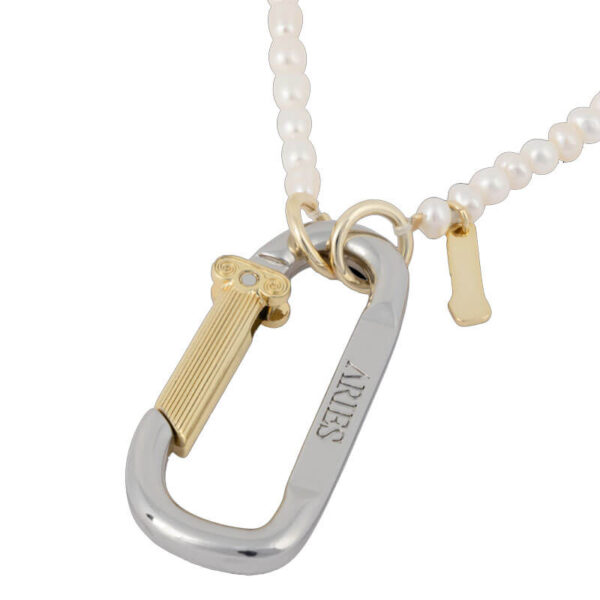 ARIES Mini Carabiner Pearl Necklace