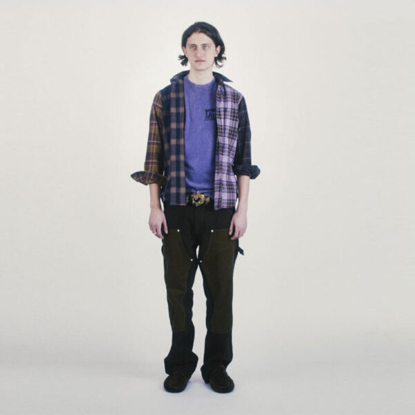 ARIES Overdyed Patchwork LS Shirt - Purple