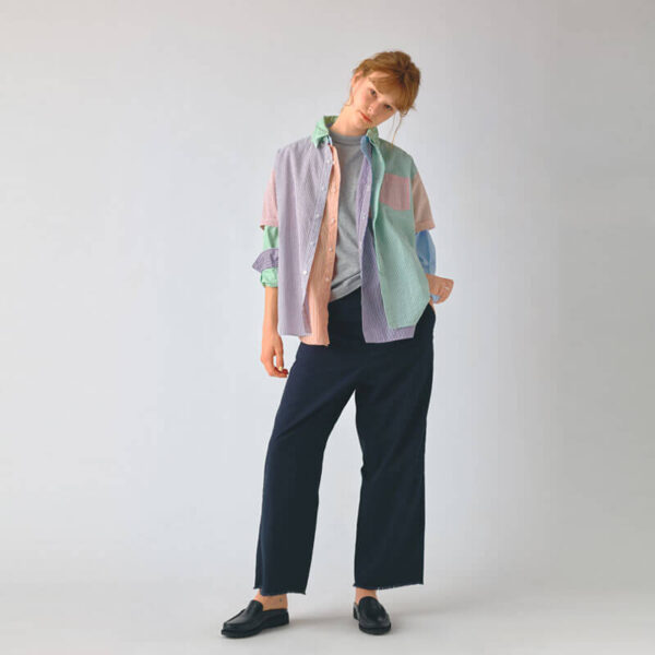 BEAMS BOY Seersucker Crazy Shirt