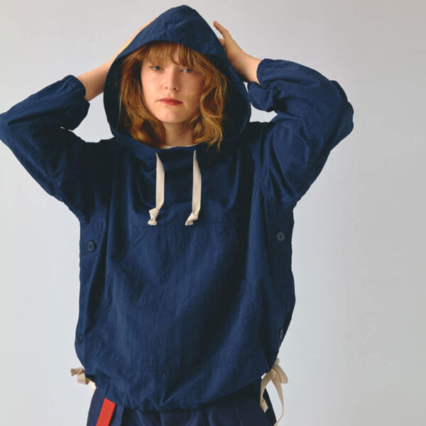 BEAMS BOY Side Ribbon Anorak - Navy