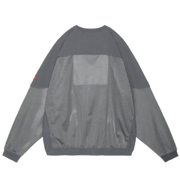 Mesh Track Crew Neck - Grey