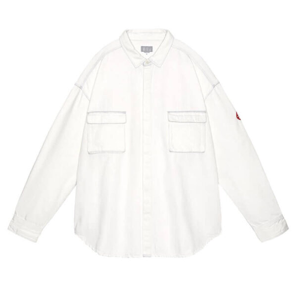 CAV EMPT Ult Bleached Denim Big Shirt - White
