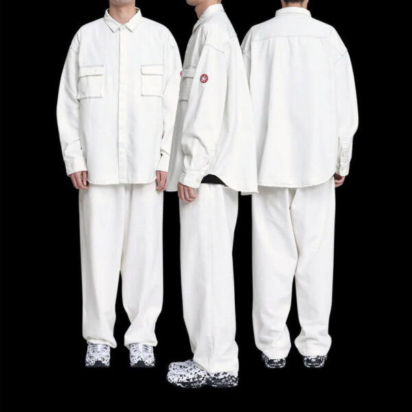 CAV EMPT Ult Bleached Denim Big Shirt - White