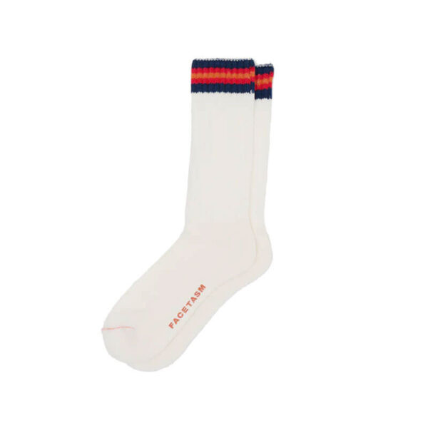 FACETASM Rib Socks - White