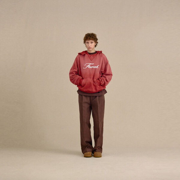 FARAH JAPAN Out Tuck Wide Tapered Pants - Brown