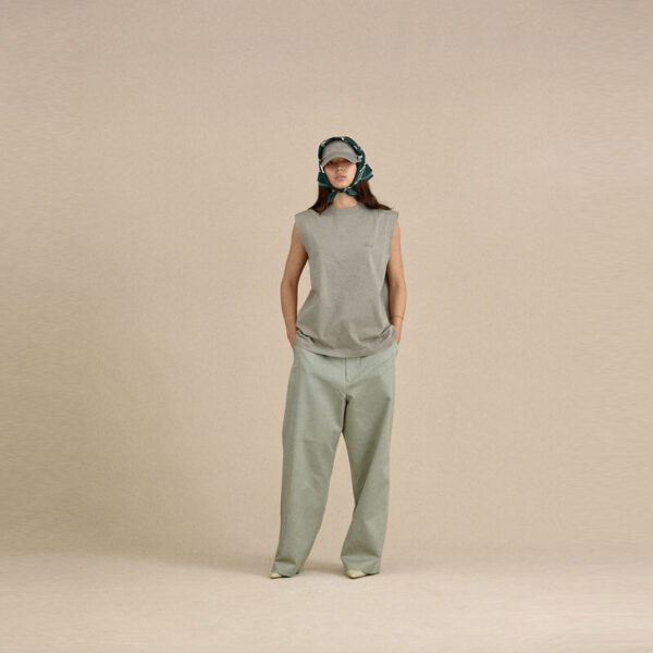 FARAH JAPAN Out Tuck Wide Tapered Pants - Sage