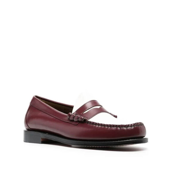 G.H.BASS Weejuns Larson Penny Loafers - Brown & White
