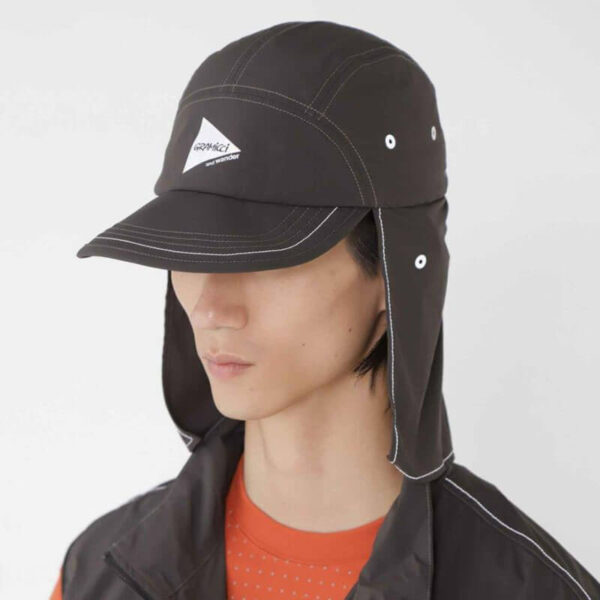 GRAMICCI AND WANDER Brushed Nylon Sunshade Cap - Black