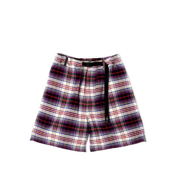 MANASTASH Washed Plaid Short - Purple