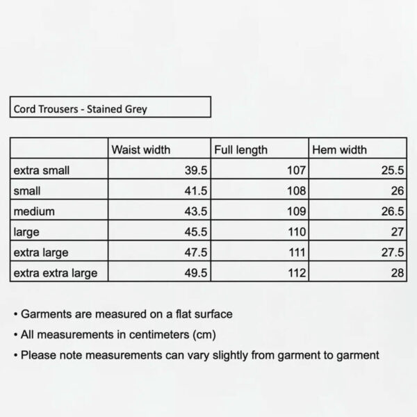 MFPEN Cord Trousers - Stained Grey