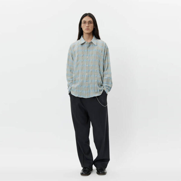 MFPEN Exact Shirt - Pale Blue Structured Check