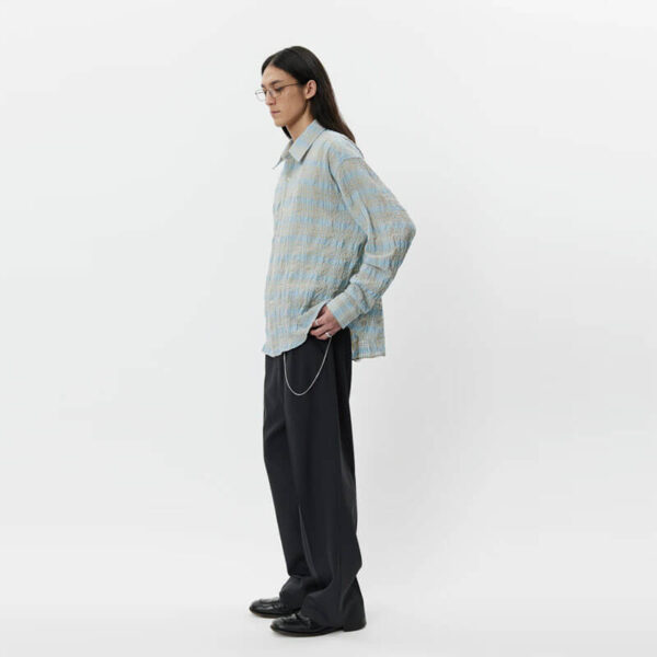 MFPEN Exact Shirt - Pale Blue Structured Check