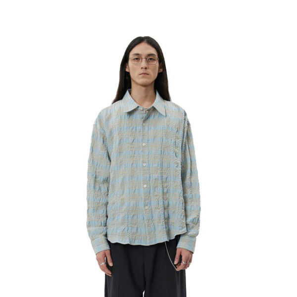 MFPEN Exact Shirt - Pale Blue Structured Check