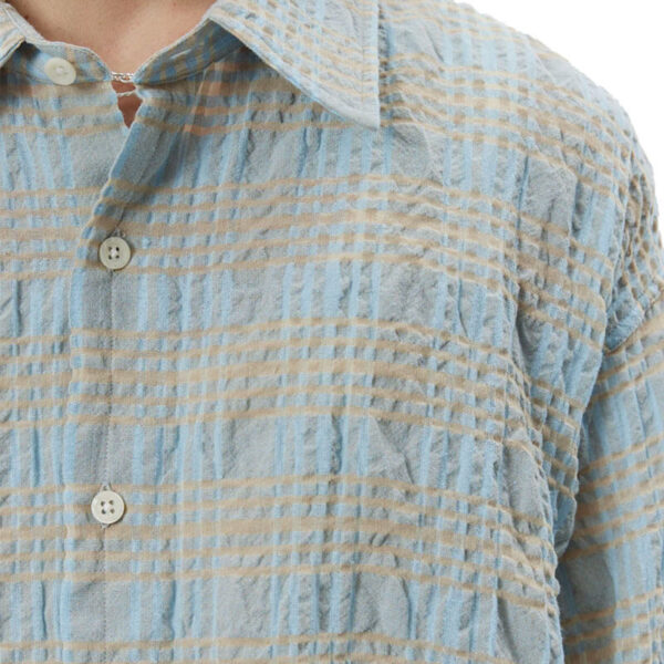 MFPEN Exact Shirt - Pale Blue Structured Check