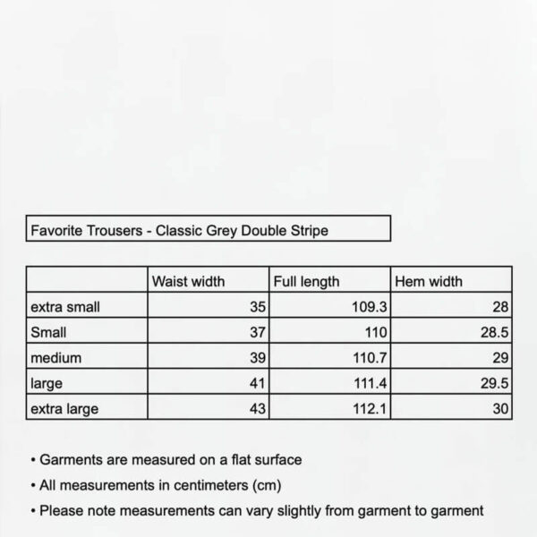 MFPEN Favorite Trouser - Wide Grey Double Stripe