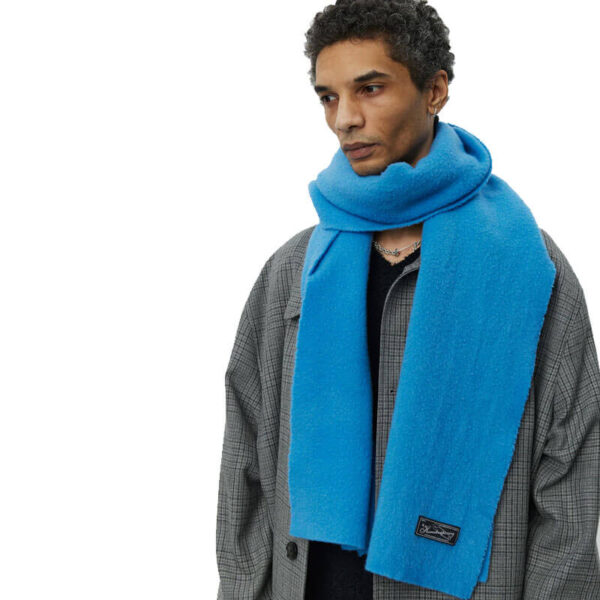 MFPEN Wool Scarf - Bright Blue Fuzz