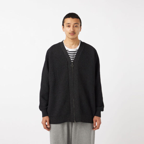 NANAMICA 5G Zip Cardigan - Heather