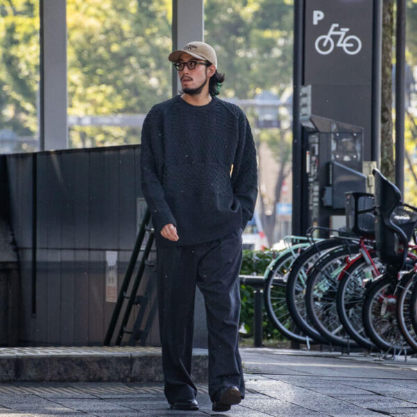 NANAMICA Crew Neck Sweater - Dark Navy