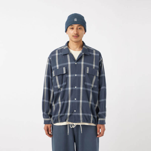 NANAMICA Flannel PALAKA Check Shirt - Navy