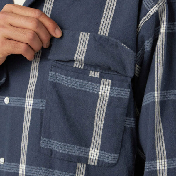 NANAMICA Flannel PALAKA Check Shirt - Navy