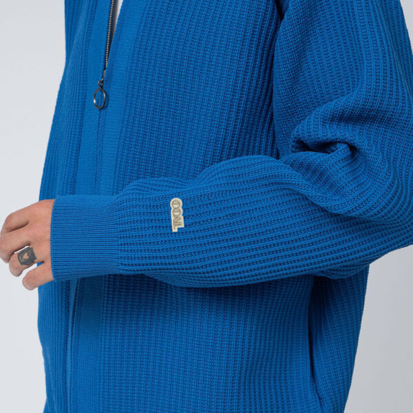 NANAMICA 5G Zip Cardigan - Blue