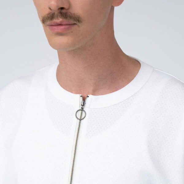 NANAMICA Half Zip LS Tee - Off White