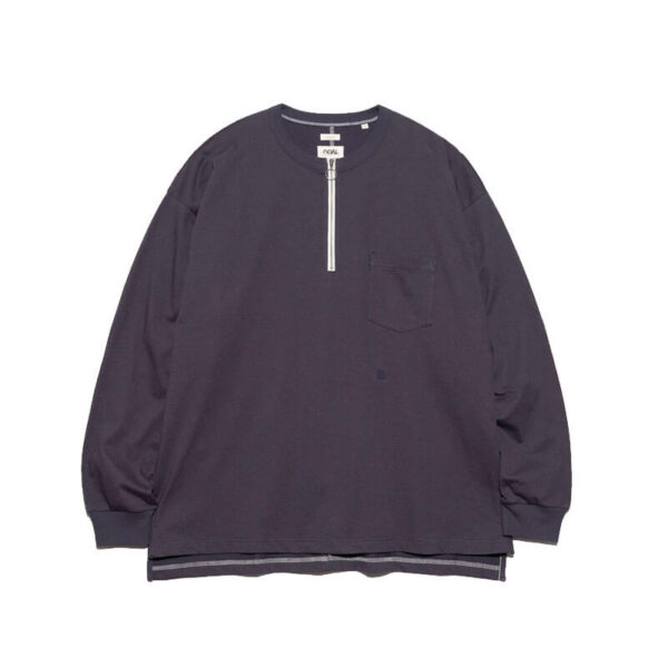 NANAMICA Half Zip LS Tee - Vintage Navy