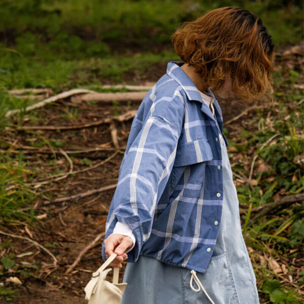 NANAMICA Palaka Check Shirt - Blue