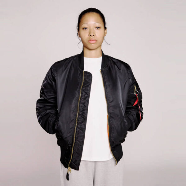 NO PROBLEMO ALPHA INDUSTRIES No War MA-1 Jacket - Black