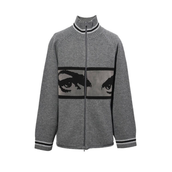 Perks & Mini Eyes Zip Thru Knit Cardigan