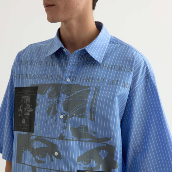 Perks & Mini Slab City Boxy Shirt - Blue Stripe