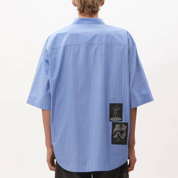 Perks & Mini Slab City Boxy Shirt - Blue Stripe