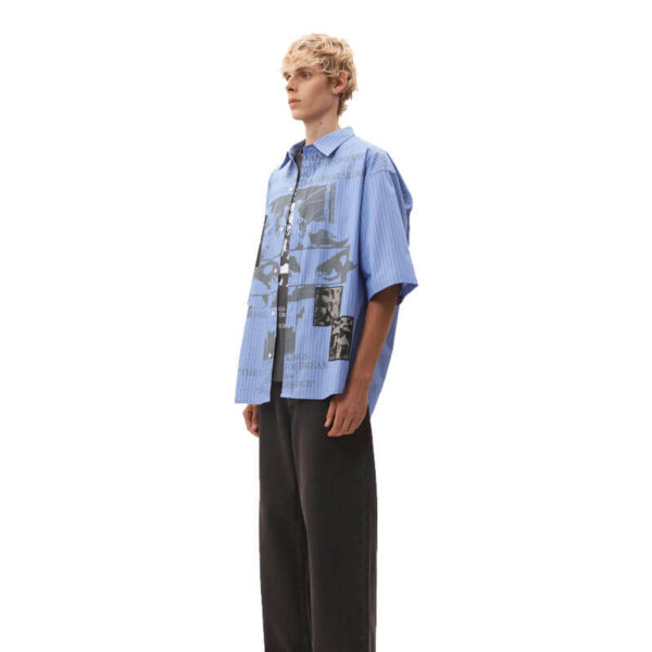 Perks & Mini Slab City Boxy Shirt - Blue Stripe