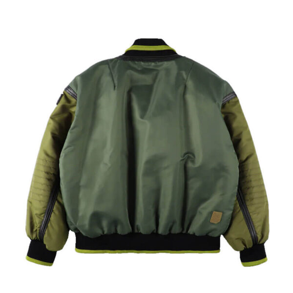 PHINGERIN Trim Leather Bomber Jacket