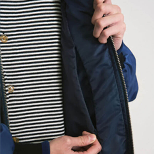 PHINGERIN Trim Leather Bomber Jacket