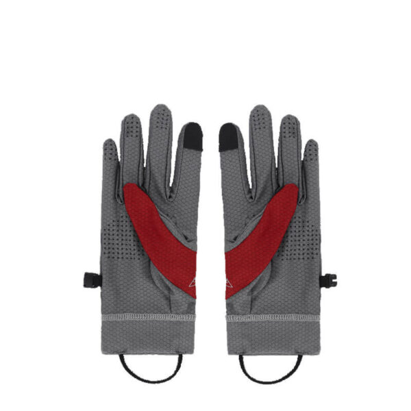 ROA Hiking Andie Base Layer Gloves - Grey / Dark Red