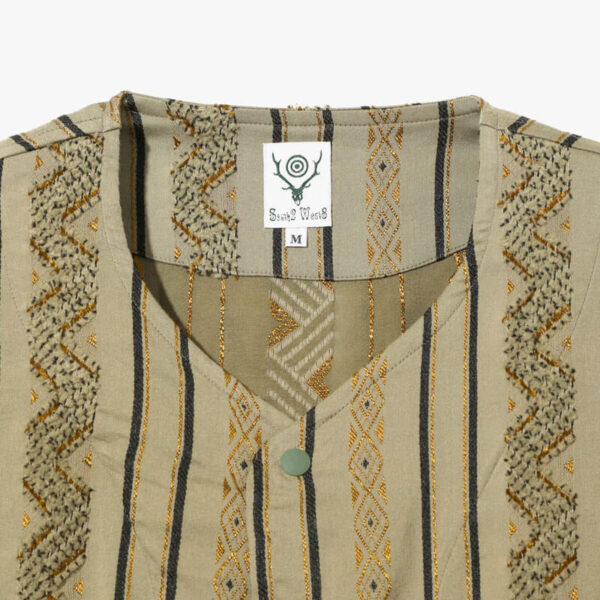 SOUTH2 WEST8 P.P. Cardigan - Ethnic Jq. Olive