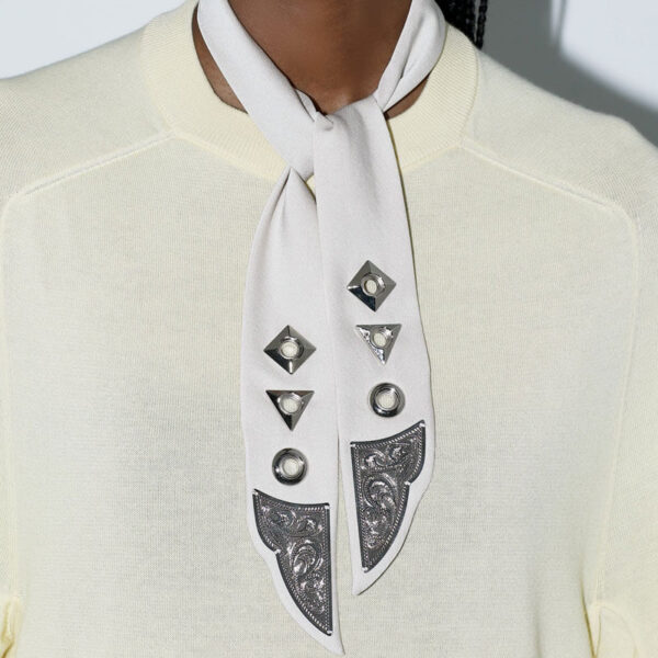 TOGA ARCHIVE Metal Ribbon Tie - Beige