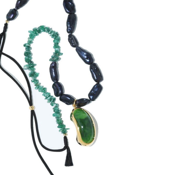 TOGA ARCHIVE Stone Beads Necklace - Green