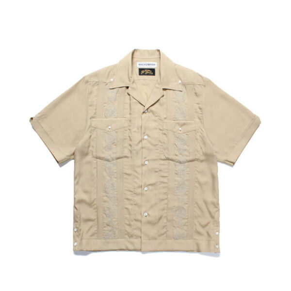 WACKO MARIA 56 TATTOO STUDIO Cuba Shirt - Beige