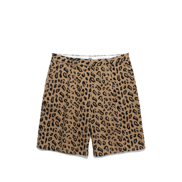 WACKO MARIA DICKIES Leopard Pleated Short - Beige