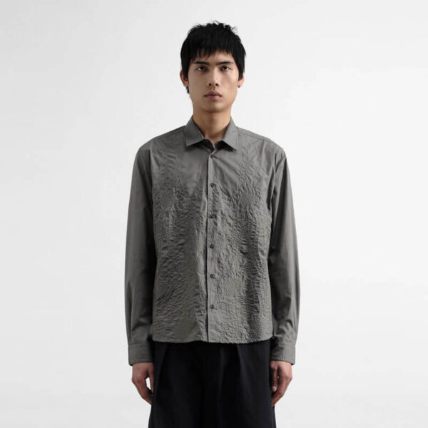 YMC Curtis Shirt - Embroidered Gunmetal