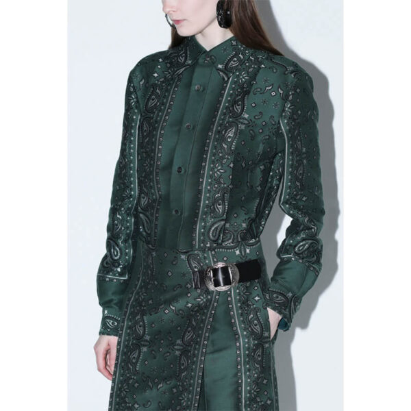 toga paisley jacquard shirt green 5